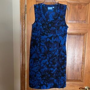 Simply Vera Vera Wang Black and Blue Floral Mini Dress
